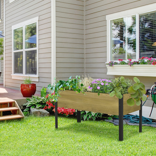 outsunny-elevated-wood-planter-raised-garden-bed-flower-box-w-metal-legs-and-non-woven-fabric-120cm-x-60cm-x-66cm