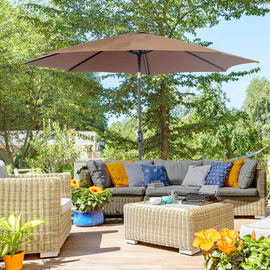 outsunny-steel-frame-round-market-patio-sun-umbrella-garden-parasol-outdoor-sunshade-canopy-3x2-45m-coffee