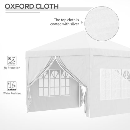 outsunny-3-x-3m-pop-up-gazebo-wedding-party-canopy-tent-marquee-with-carry-bag-and-windows-white