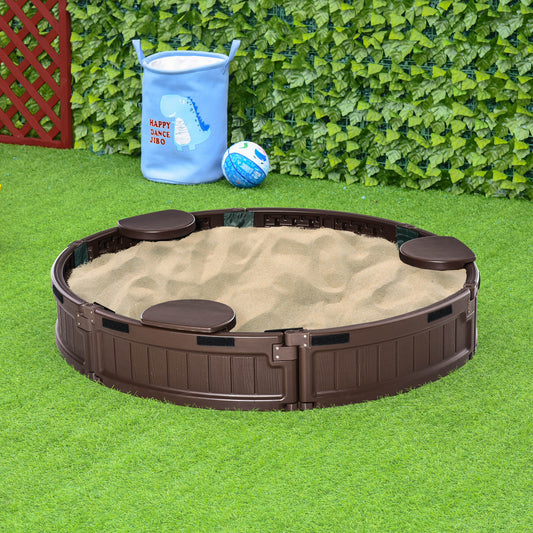 outsunny-kids-outdoor-round-sandbox-w-waterproof-oxford-canopy-bottom-fabric-liner-children-playset-for-3-12-years-old-backyard-brown