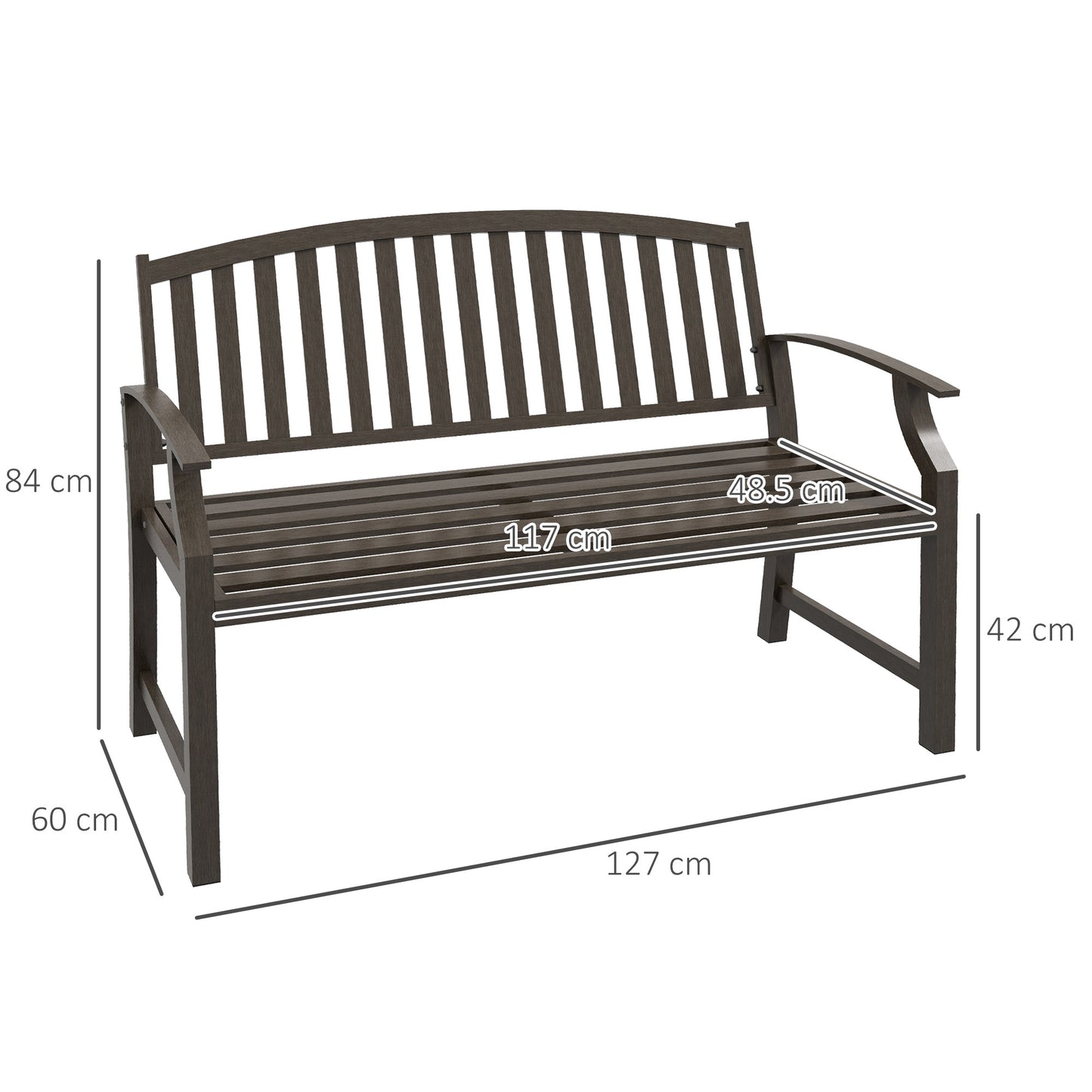 outsunny-garden-bench-outdoor-metal-bench-with-slatted-seat-and-backrest-curved-armrest-for-conservatory-garden-poolside-deck-brown