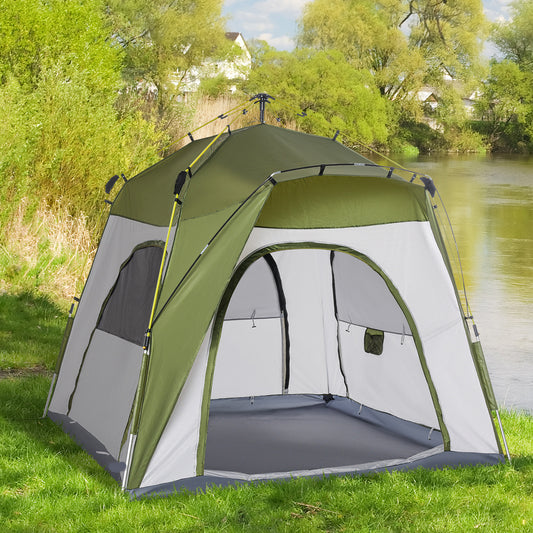 outsunny-4-person-automatic-camping-tent-outdoor-pop-up-tent-portable-backpacking-dome-shelter-green