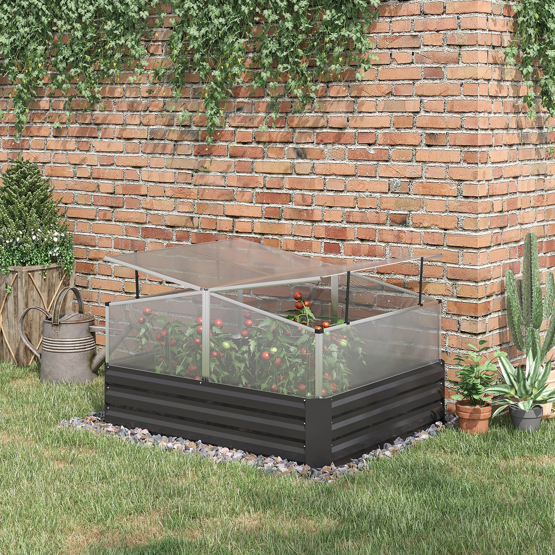 outsunny-outsuuny-galvanised-raised-garden-bed-outdoor-planter-box-with-greenhouse-and-cover-for-vegetables-flowers-dark-grey