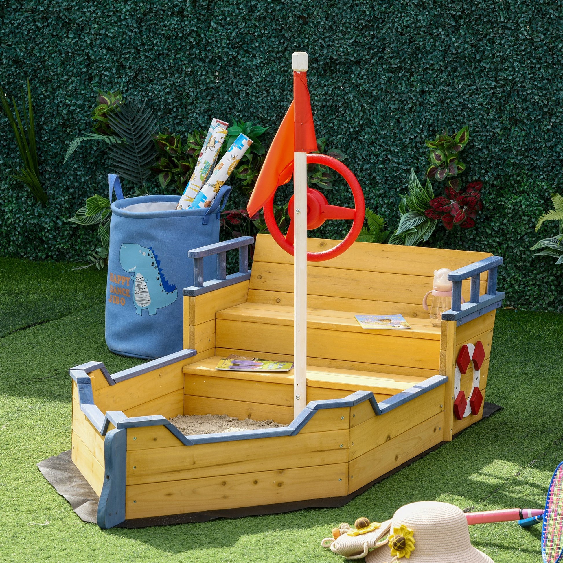 outsunny-kids-wooden-sandpit-children-sandbox-pirate-ship-sandboat-outdoor-backyard-playset-play-station-w-bench-bottom-liner