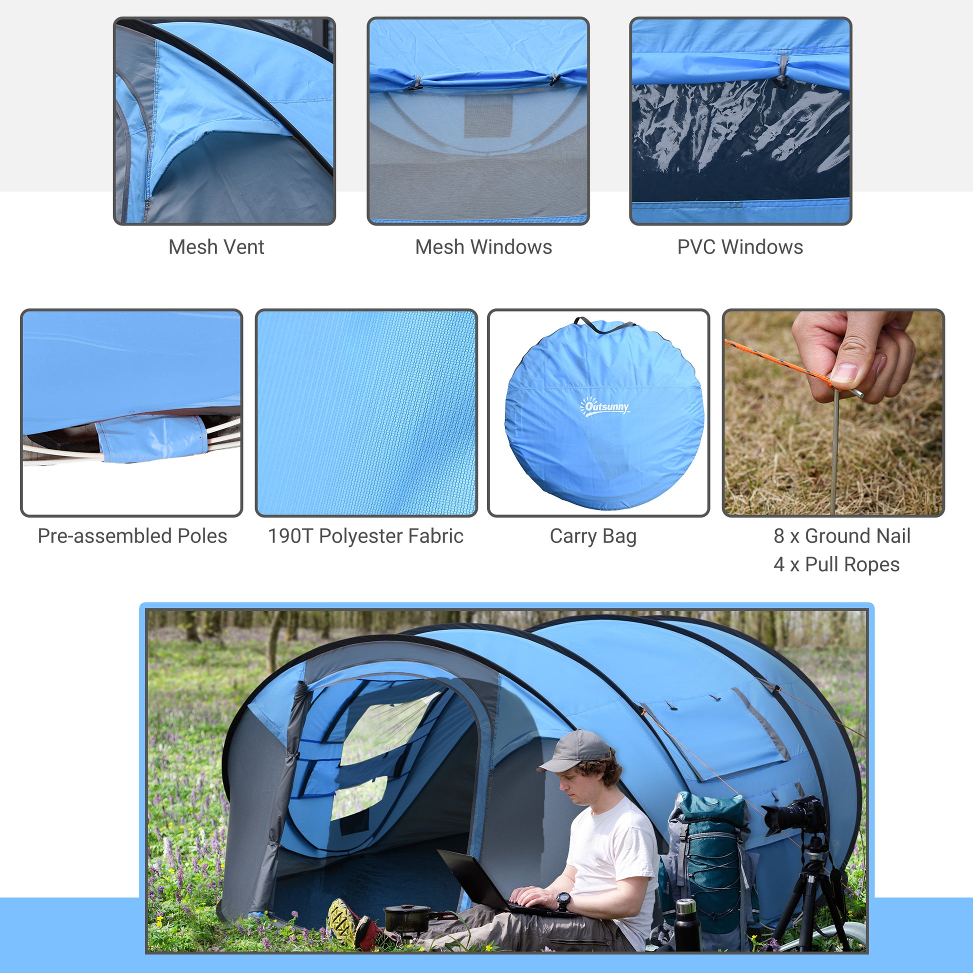 outsunny-4-5-person-pop-up-camping-tent-waterproof-family-tent-w-2-mesh-windows-pvc-windows-portable-carry-bag-for-outdoor-trip-sky-blue