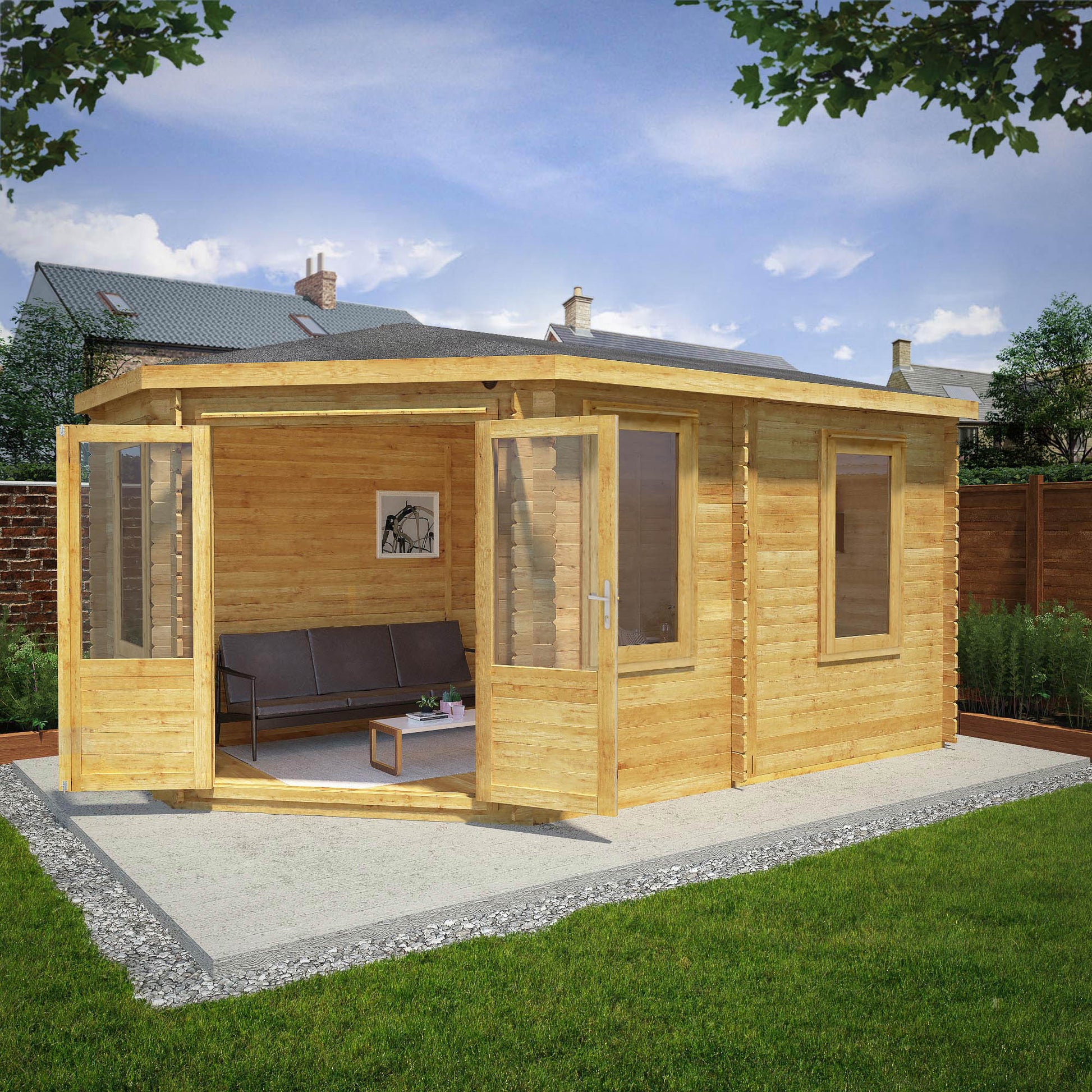 5M X 3M Corner Lodge Grande - 44Mm Double Glazed