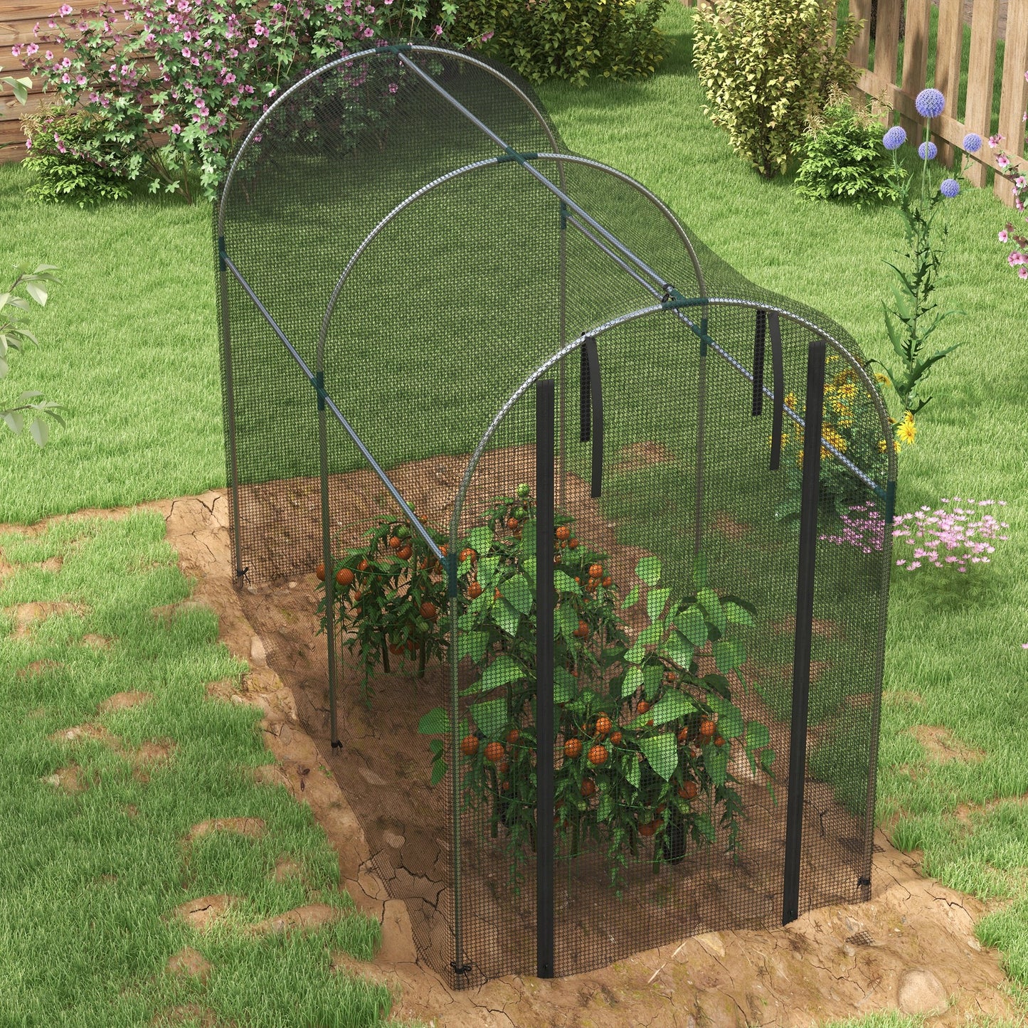 outsunny-galvanised-steel-fruit-cage-plant-protection-tent-with-zipped-door-1-2-x-2-4-x-1-9m-black