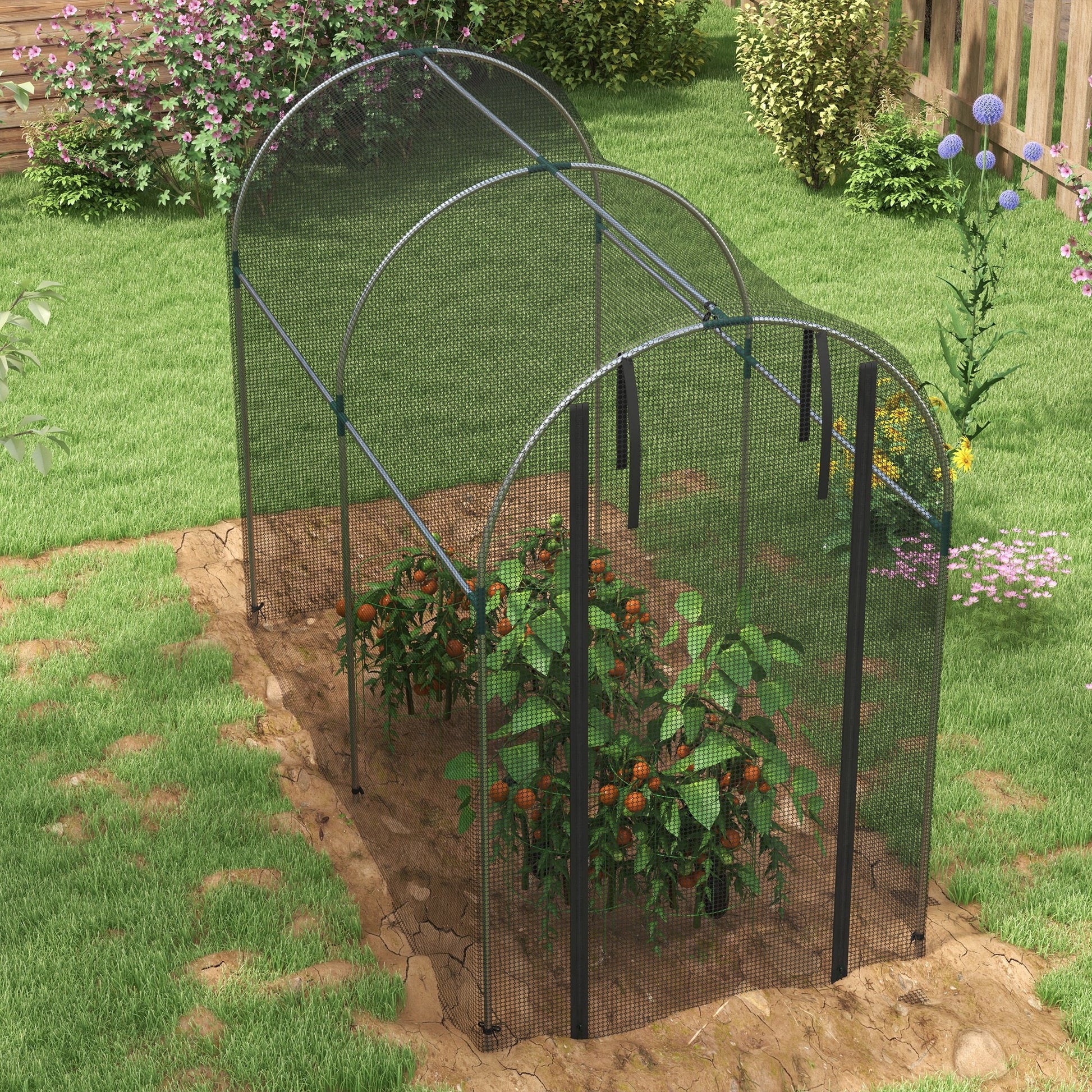 outsunny-galvanised-steel-fruit-cage-plant-protection-tent-with-zipped-door-1-2-x-2-4-x-1-9m-black