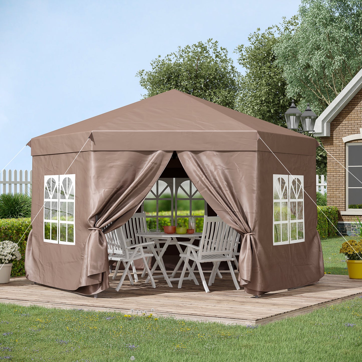 outsunny-4m-x-4m-hexagonal-metal-frame-garden-gazebo-brown