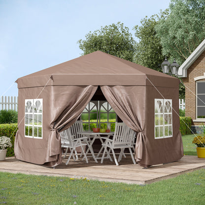 outsunny-4m-x-4m-hexagonal-metal-frame-garden-gazebo-brown