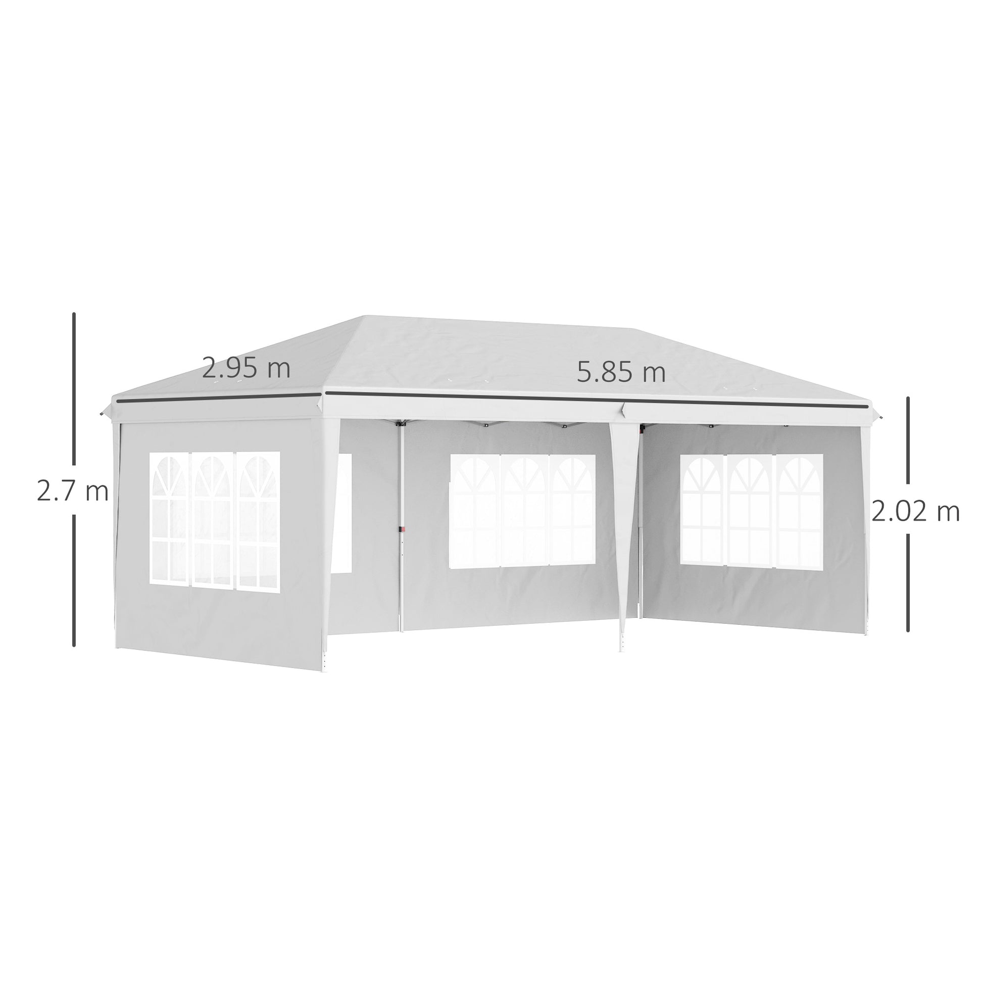 outsunny-3-x-6m-pop-up-gazebo-height-adjustable-marquee-party-tent-with-sidewalls-and-storage-bag-white