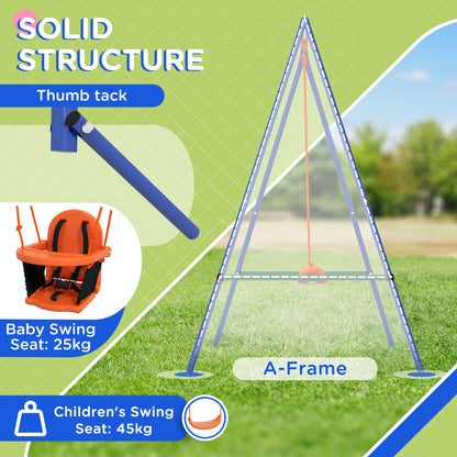 outsunny-2-in-1-metal-frame-nursery-swing-w-comfortable-seat-safety-belt-orange