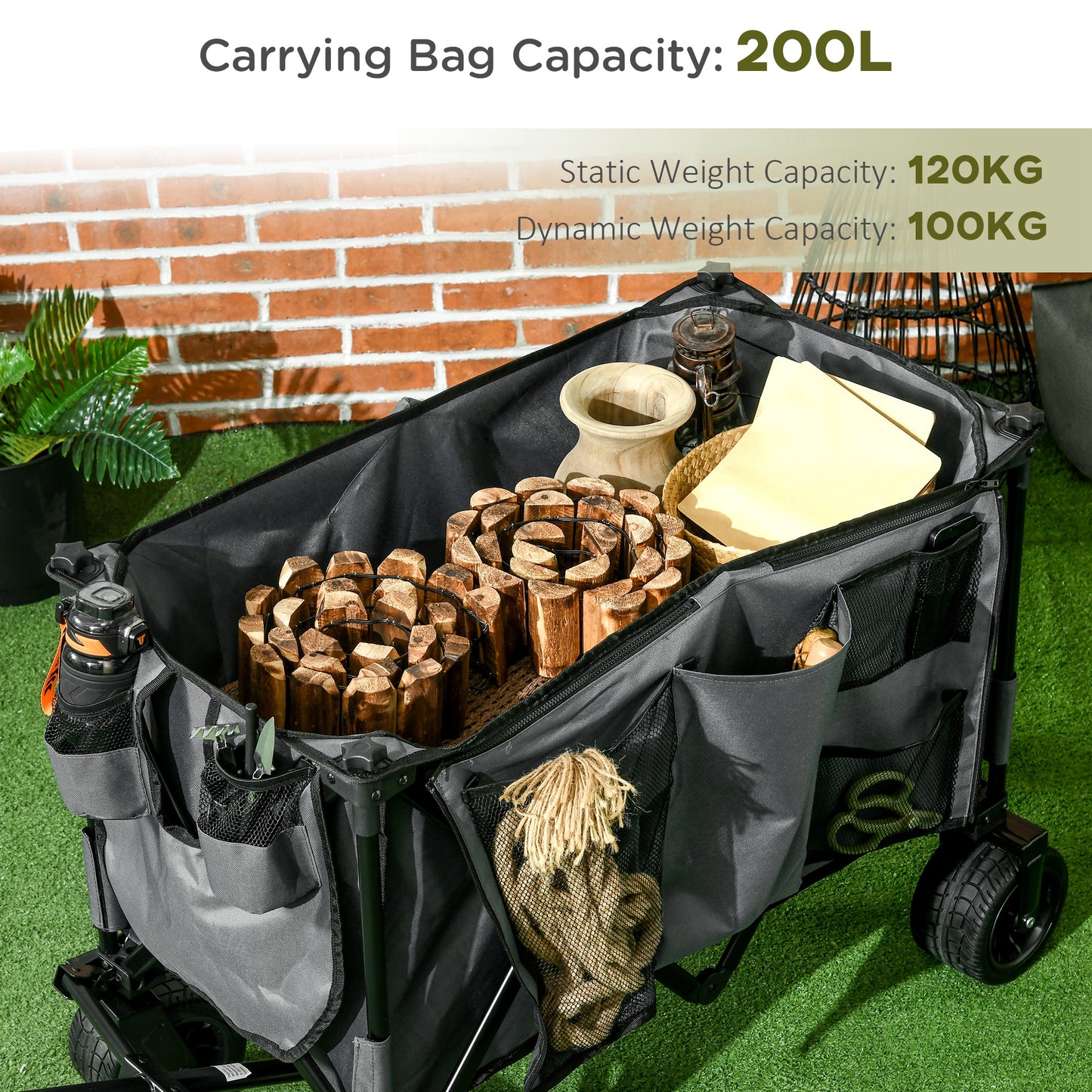 outsunny-folding-garden-trolley-cargo-traile-on-wheels-collapsible-camping-trolley-outdoor-utility-wagon-dark-grey