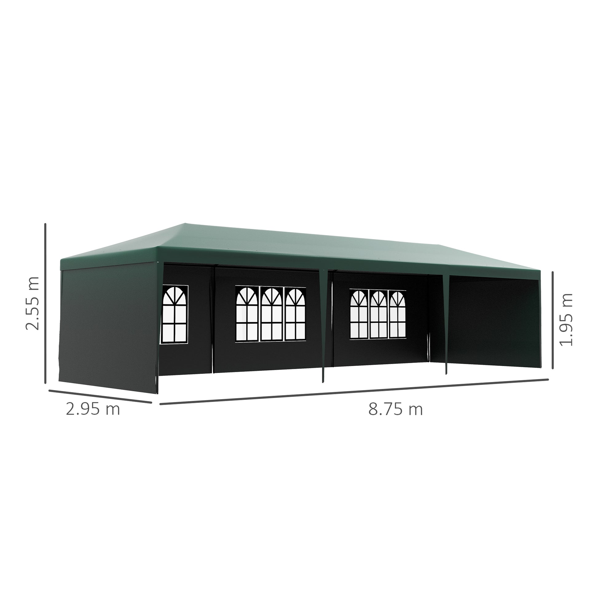 outsunny-9-x-3-m-garden-gazebo-marquee-party-wedding-tent-canopy-green