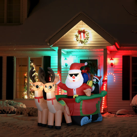 outsunny-6ft-inflatable-christmas-santa-claus-and-penguin-on-sleigh-with-2-reindeer-blow-up-outdoor-led-yard-display