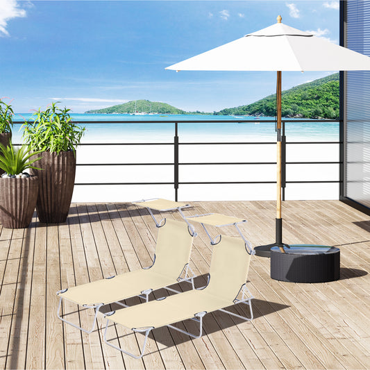 outsunny-2-pieces-outdoor-foldable-sun-lounger-set-with-removeable-shade-canopy-patio-recliner-sun-lounger-with-adjustable-backrest-with-mesh-fabric-beige