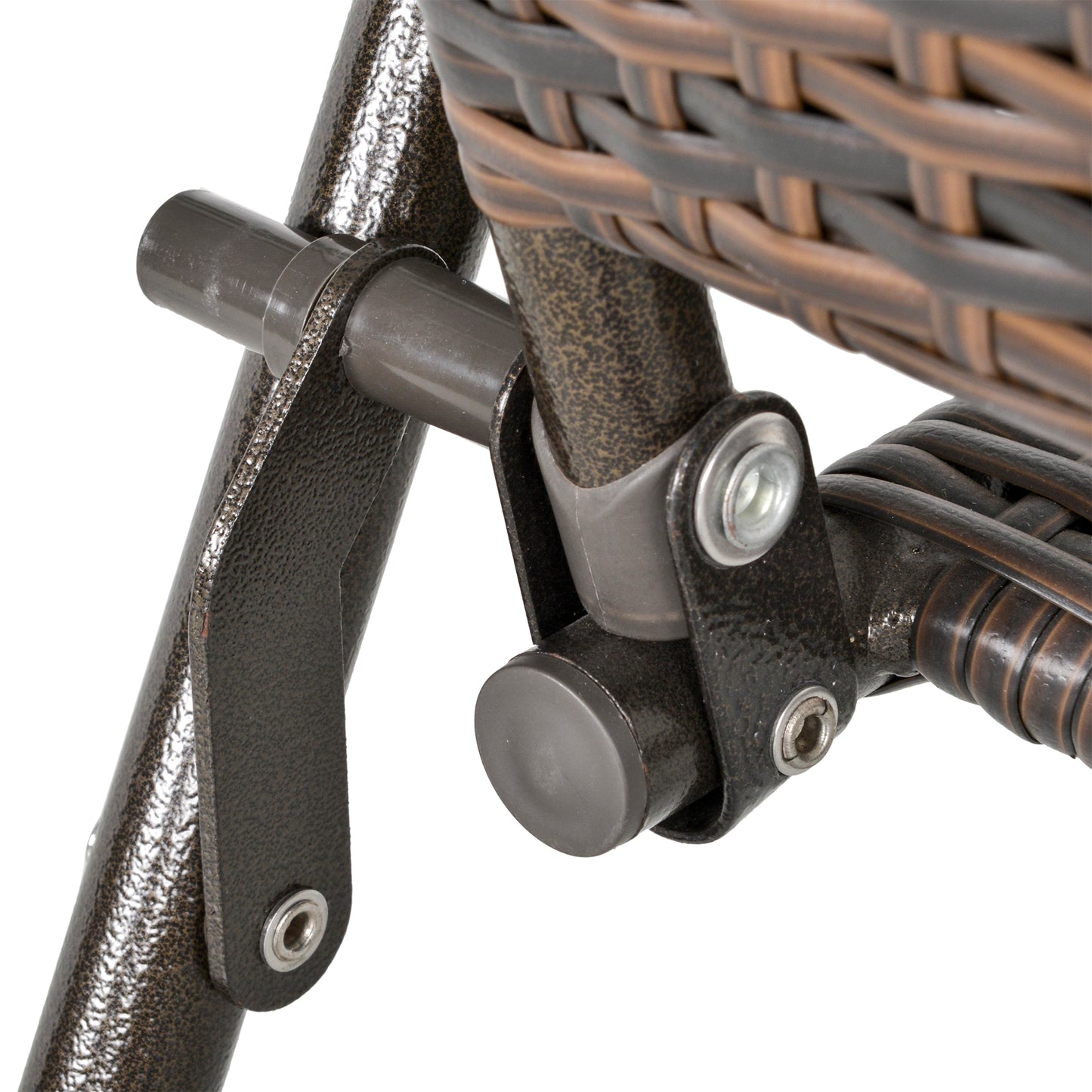 outsunny-4pcs-rattan-chair-garden-furniture-wicker-foldable-chair-steel-frame-for-poolside-garden