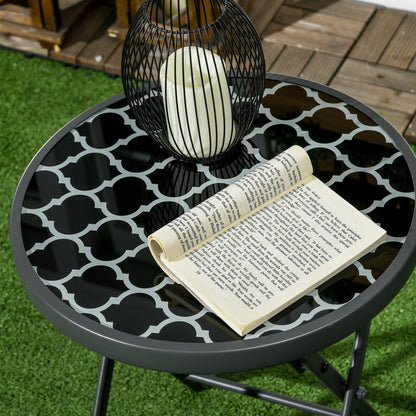 outsunny-45cm-outdoor-side-table-round-folding-patio-table-with-imitation-marble-glass-top-small-coffee-table-black