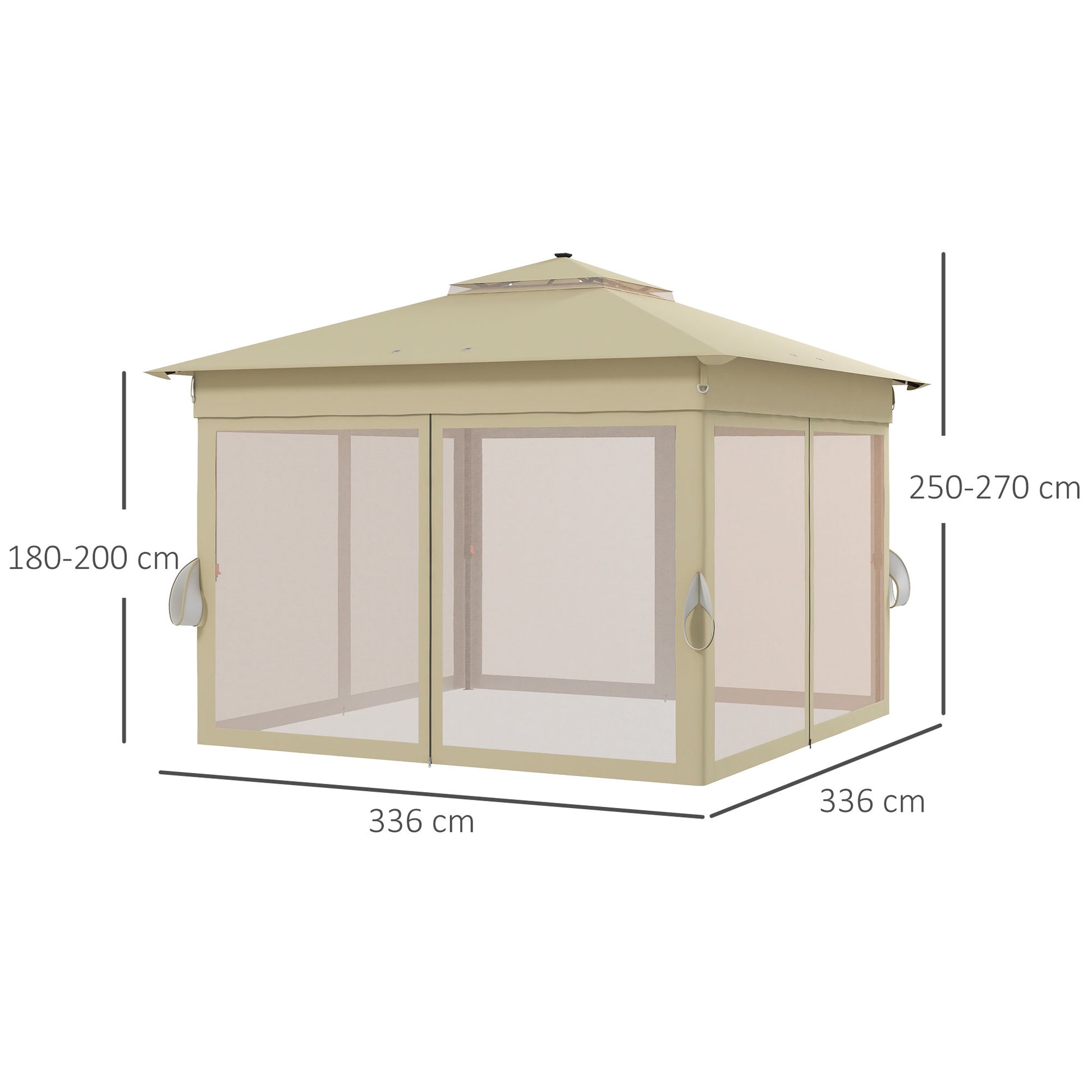 outsunny-3-x-3m-pop-up-gazebo-party-tent-with-solar-powered-led-lights-adjustable-event-shelter-with-curtain-netting-khaki