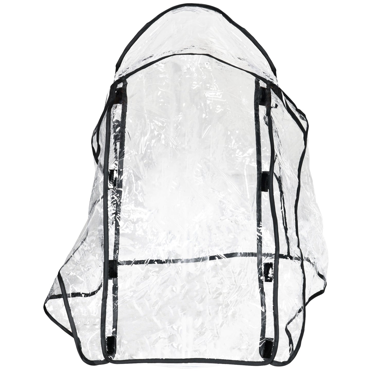 PawHut Dog Pram Rain Cover, Cover for Dog Stroller Buggy Pushchair for Small Miniature Dogs Cats, with Front Rear Entry