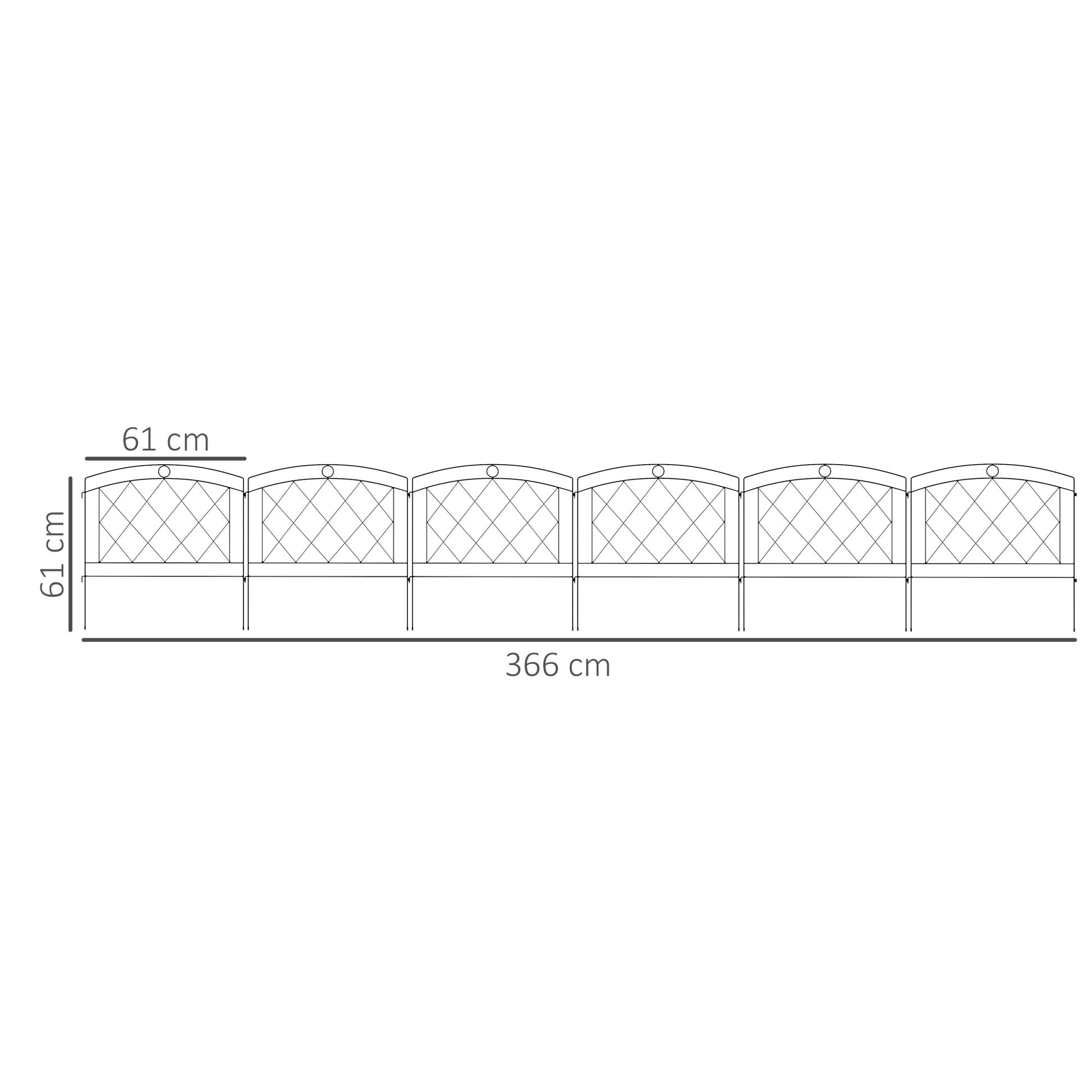 outsunny-metal-decorative-outdoor-picket-fence-panels-set-of-6-black