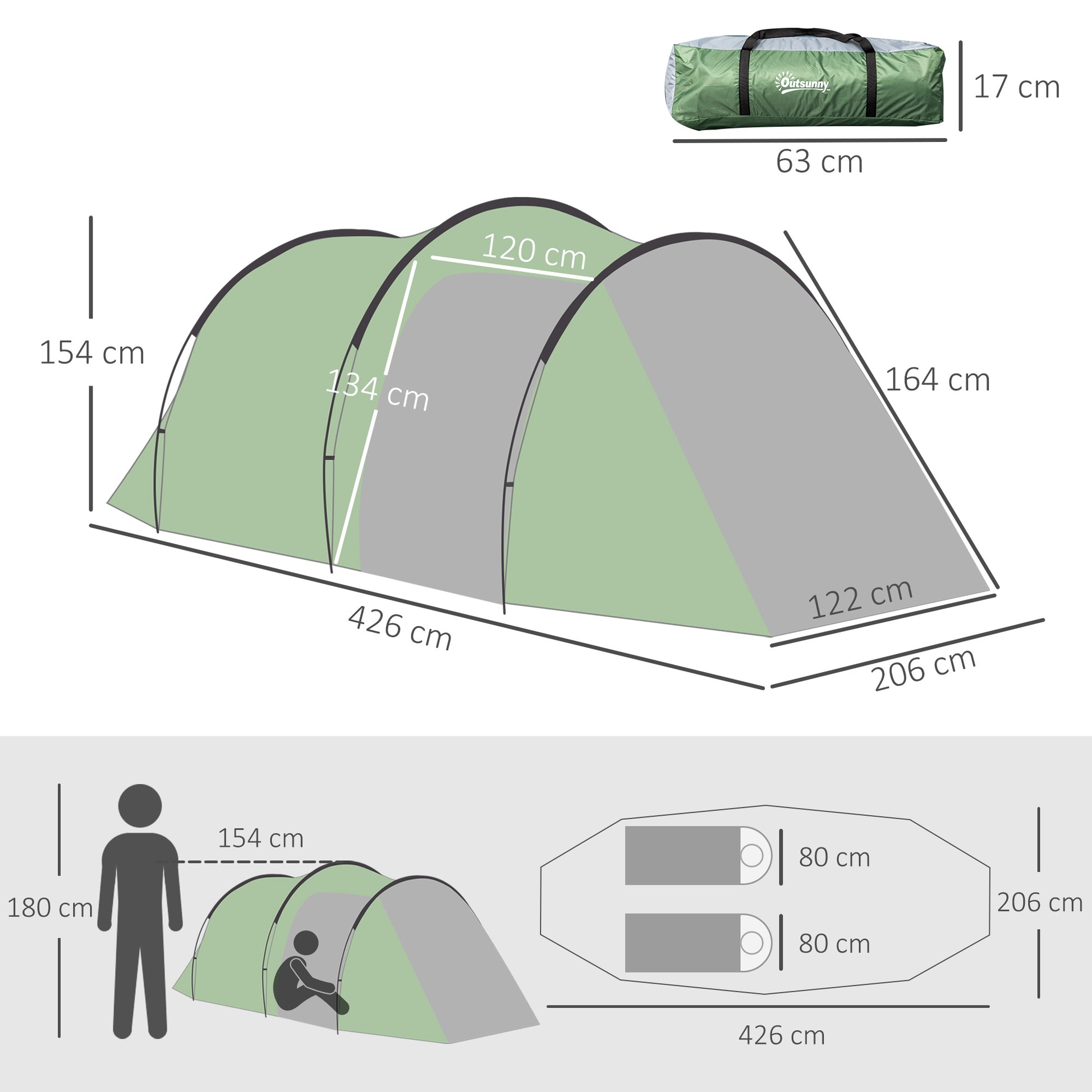 outsunny-tunnel-tent-2-3-person-camping-tent-with-sewn-in-groundsheet-air-vents-rainfly-2000mm-water-column-green