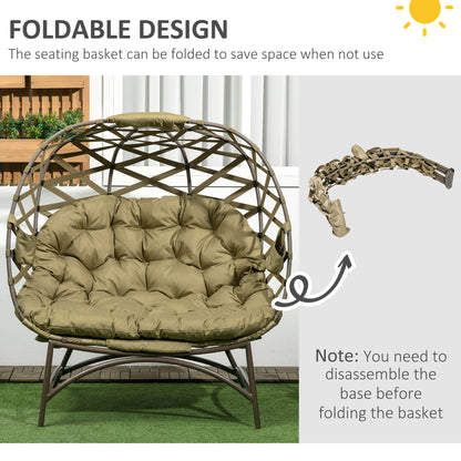 outsunny-2-seater-egg-chair-outdoor-folding-weave-garden-furniture-chair-with-cushion-cup-pockets-khaki