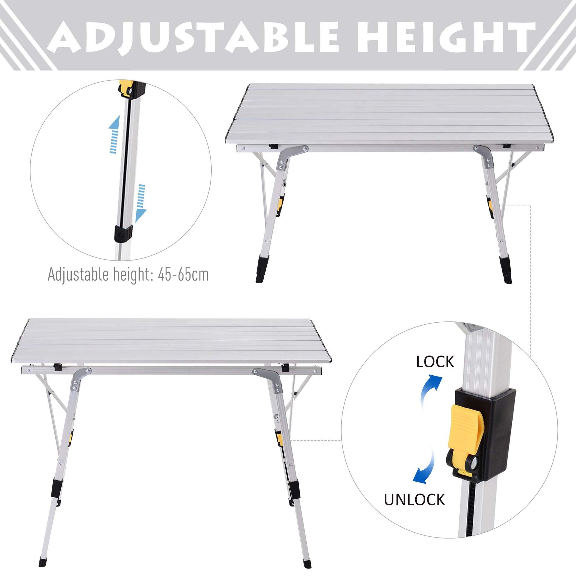 outsunny-3ft-folding-aluminium-picnic-table-portable-camping-bbq-table-roll-up-top-with-carrying-bag-silver