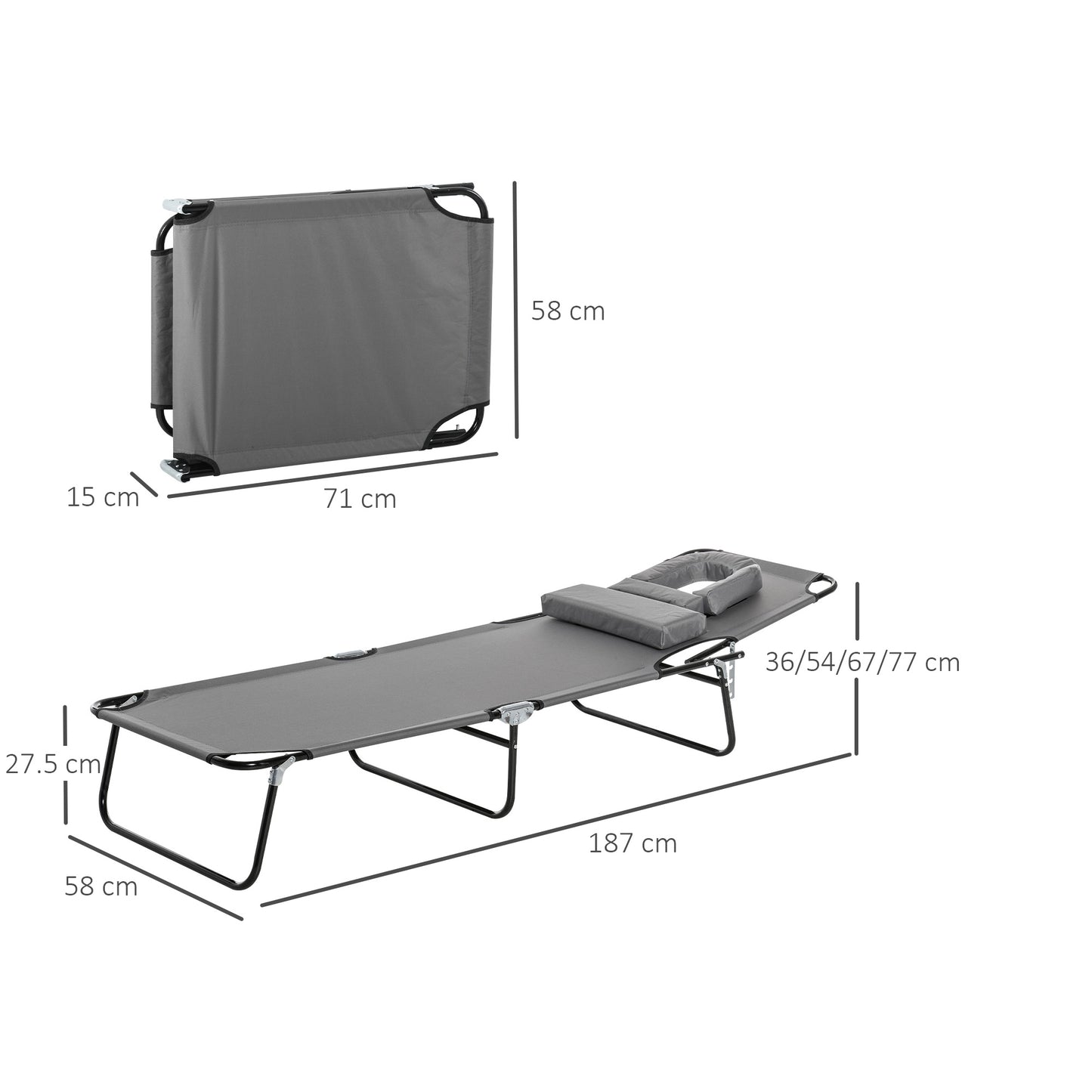 outsunny-sun-lounger-foldable-reclining-chair-with-pillow-and-reading-hole-garden-beach-outdoor-recliner-adjustable-grey