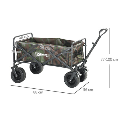 outsunny-folding-garden-trolley-outdoor-wagon-cart-with-carry-bag-for-beach-camping-festival-100kg-capacity-camouflage
