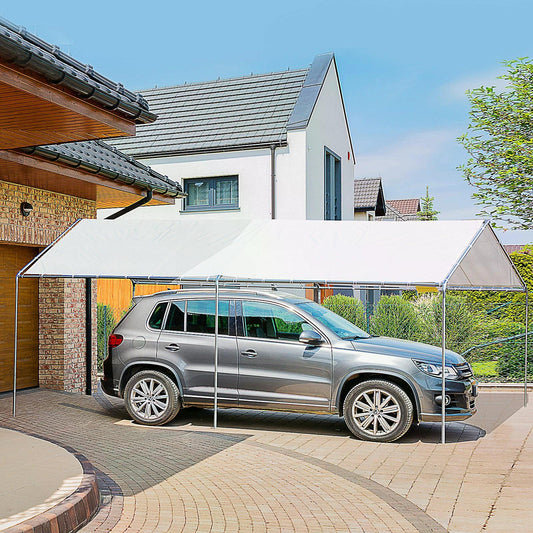 outsunny-3-x-6m-heavy-duty-carport-garage-car-shelter-galvanized-steel-outdoor-open-canopy-tent-water-uv-resistant-waterproof-white