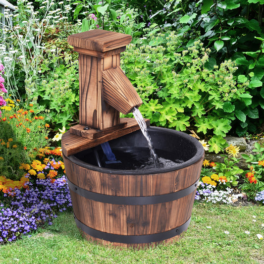 outsunny-wood-barrel-pump-patio-water-fountain-water-feature-electric-garden