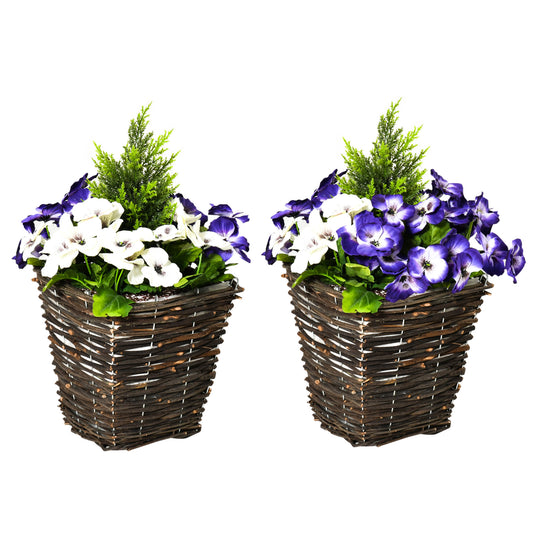 outsunny-set-of-2-artificial-plant-phalaenopsis-decorative-plant-with-straw-plaiting-pot-fake-flower-45cm-white-purple