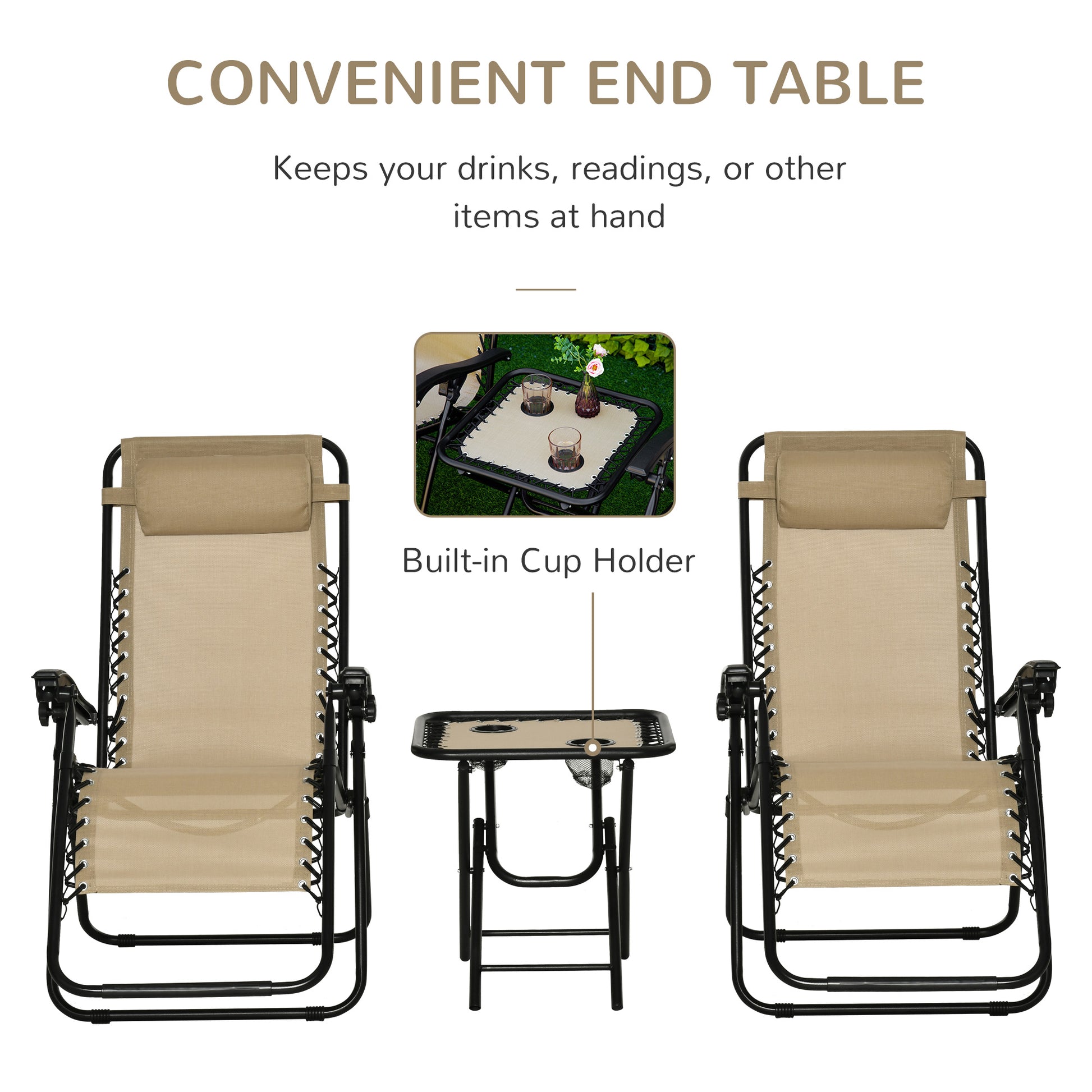 outsunny-3pcs-folding-zero-gravity-chairs-sun-lounger-table-set-w-cup-holders-reclining-garden-yard-pool-beige