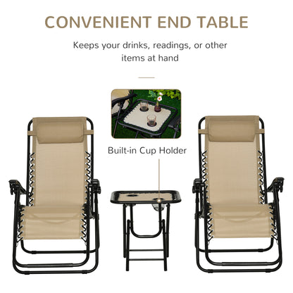 outsunny-3pcs-folding-zero-gravity-chairs-sun-lounger-table-set-w-cup-holders-reclining-garden-yard-pool-beige