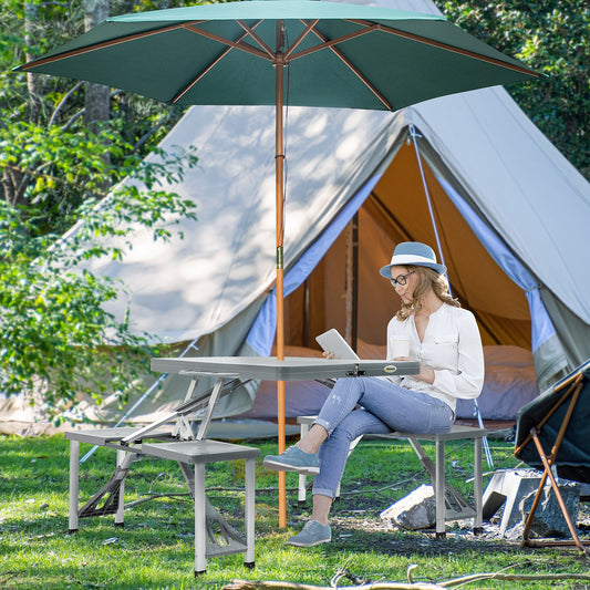 outsunny-portable-foldable-camping-picnic-table-with-seats-chairs-and-umbrella-hole-4-kids-fold-up-travel-picnic-table-grey