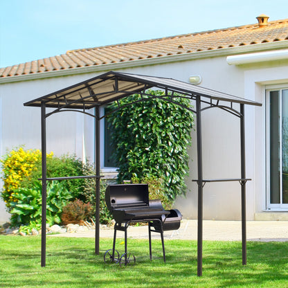 outsunny-8ft-x-5ft-outdoor-bbq-protective-gazebo-tent-aluminium-steel-frame-w-2-shelves-hardtop-roof-canopy-ground-stakes-safe-cooking