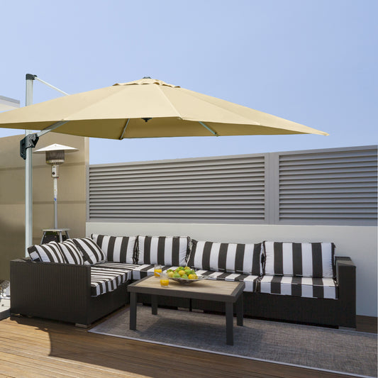 outsunny-3-x-3m-cantilever-roma-parasol-with-aluminum-frame-crank-tilt-360-rotating-garden-umbrella-250g-polyester-sunshade-with-crossbase-beige