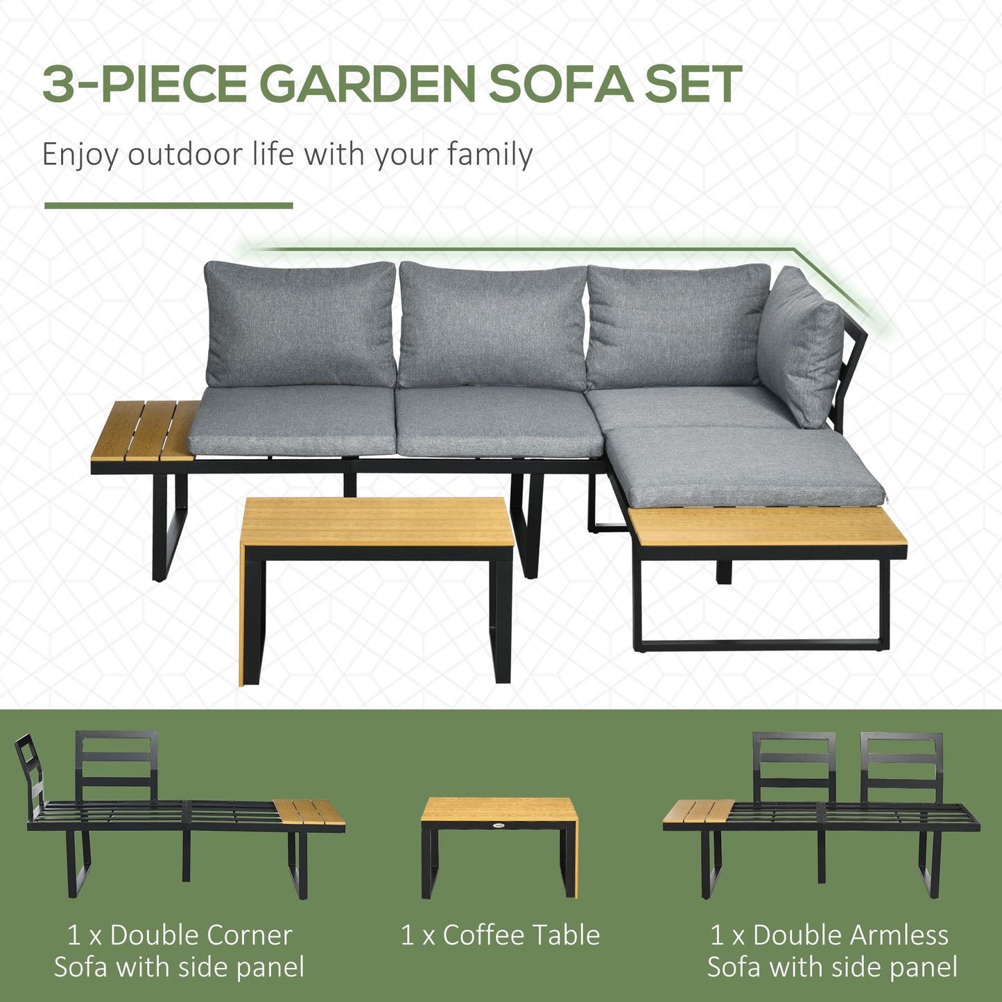 outsunny-4-seater-garden-sofa-set-patio-conversation-set-w-padded-cushions-wood-grain-plastic-top-table-and-side-panel-dark-grey