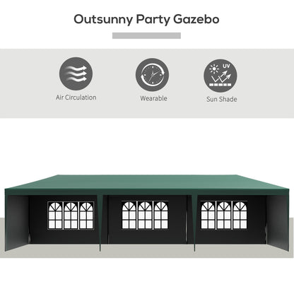 outsunny-9-x-3-m-garden-gazebo-marquee-party-wedding-tent-canopy-green