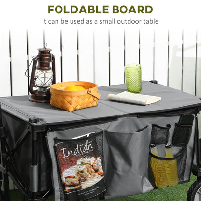outsunny-garden-trolley-cargo-traile-on-wheels-folding-collapsible-camping-trolley-outdoor-utility-wagon-dark-grey