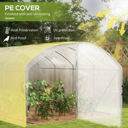 outsunny-polytunnel-greenhouse-walk-in-grow-house-with-uv-resistant-pe-cover-door-galvanised-steel-frame-4-x-3-x-2m-white