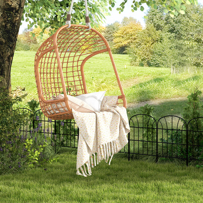 outsunny-metal-decorative-outdoor-picket-fence-panels-set-of-8-black