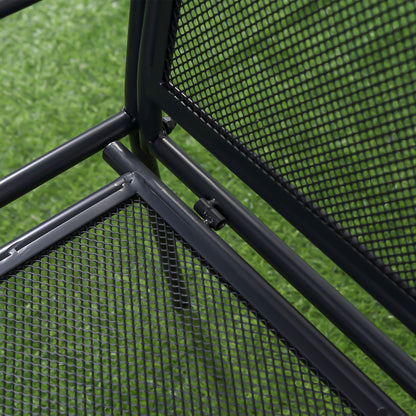 outsunny-metal-outdoor-bench-2-seater-outdoor-furniture-chair-loveseat-for-patio-park-porch-and-lawn-grey
