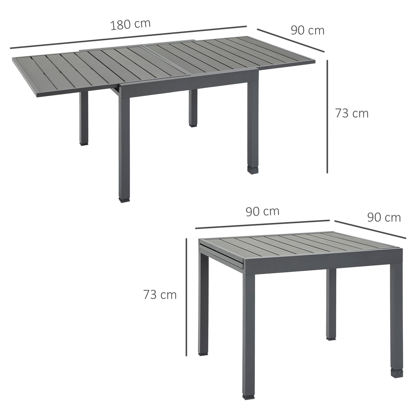 outsunny-extendable-dining-table-outdoor-slat-table-for-4-6-person-rectangular-lawn-garden-bistro-patio-table-with-aluminium-frame-grey