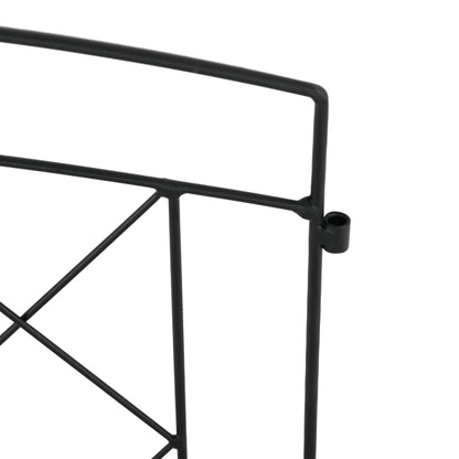 outsunny-metal-decorative-outdoor-picket-fence-panels-set-of-6-black
