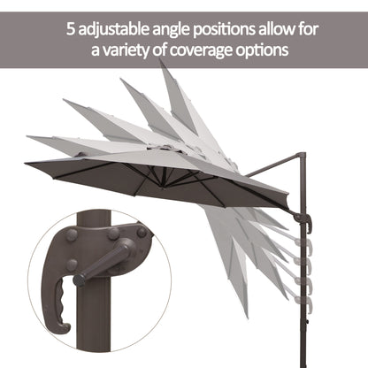 outsunny-3m-roma-umbrella-sun-shade-cantilever-hanging-parasol-w-cross-base-hand-crank-aluminium-frame-360-rotation-grey