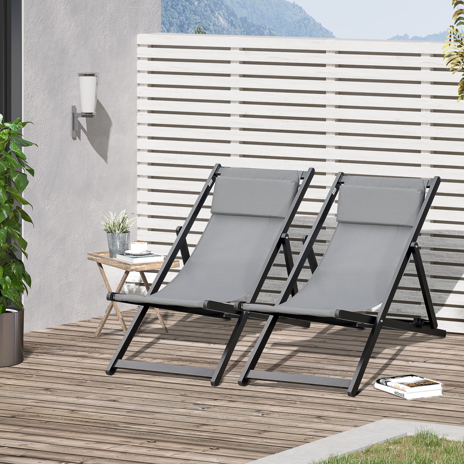 outsunny-set-of-2-folding-garden-beach-aluminium-frame-deck-chairs-deckchairs-seaside-folding-garden-patio-lounger-grey