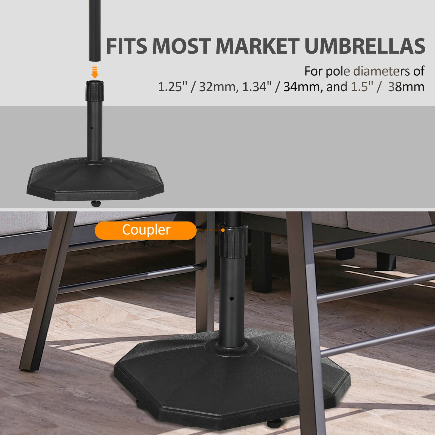 outsunny-18kg-patio-parasol-base-concrete-umbrella-base-45-5cm-outdoor-umbrella-stand-holder-for-parasol-poles-34mm-38mm-and-48mm-black