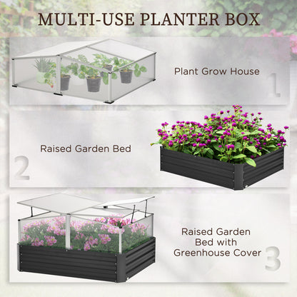 outsunny-outsuuny-galvanised-raised-garden-bed-outdoor-planter-box-with-greenhouse-and-cover-for-vegetables-flowers-dark-grey